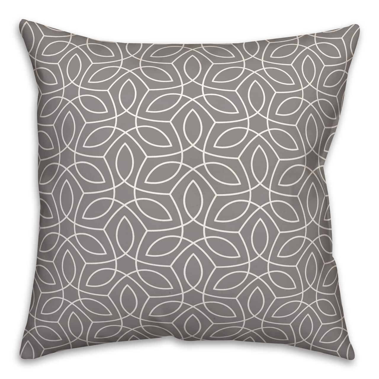 18" x 18" Leaf Swirls Indoor/Outdoor Throw Pillow